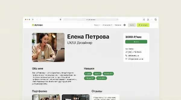 Платформа «Аутсорс» — экран 1